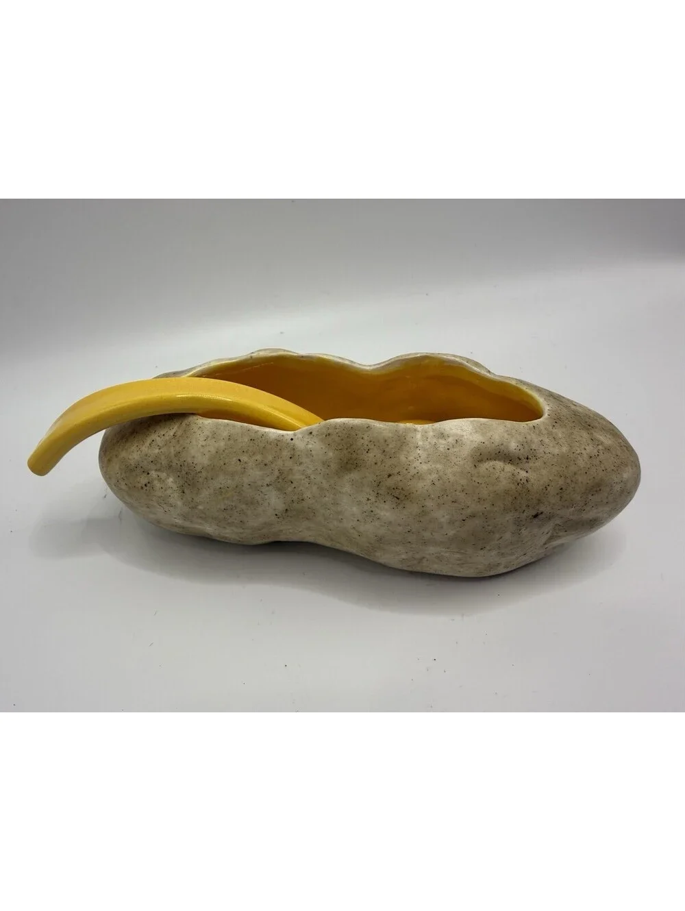 VTG Atlantic Mold Ceramic Baked Potato Sour Cream Condiment Dish W/ spoon